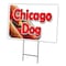 Signmission Chicago Dog Yard Sign & Stake outdoor plastic coroplast window, C-2436 Chicago Dog C-2436 Chicago Dog - alternate 1